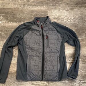 Men's Medium Orvis Quilted Mix Media Gray Jacket‎